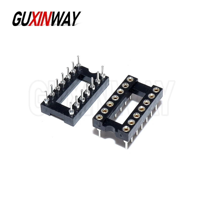 10pcs DIP-14 Round Hole 14Pins IC Sockets 2.54MM DIP14 IC Sockets Adaptor Solder Connector