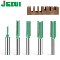 1pc 8mm Shank 3-25mm Double Blade Straight Router Bit Slotting Cutter Tungsten Steel Trimming Machine Cutter Woodworking Tools