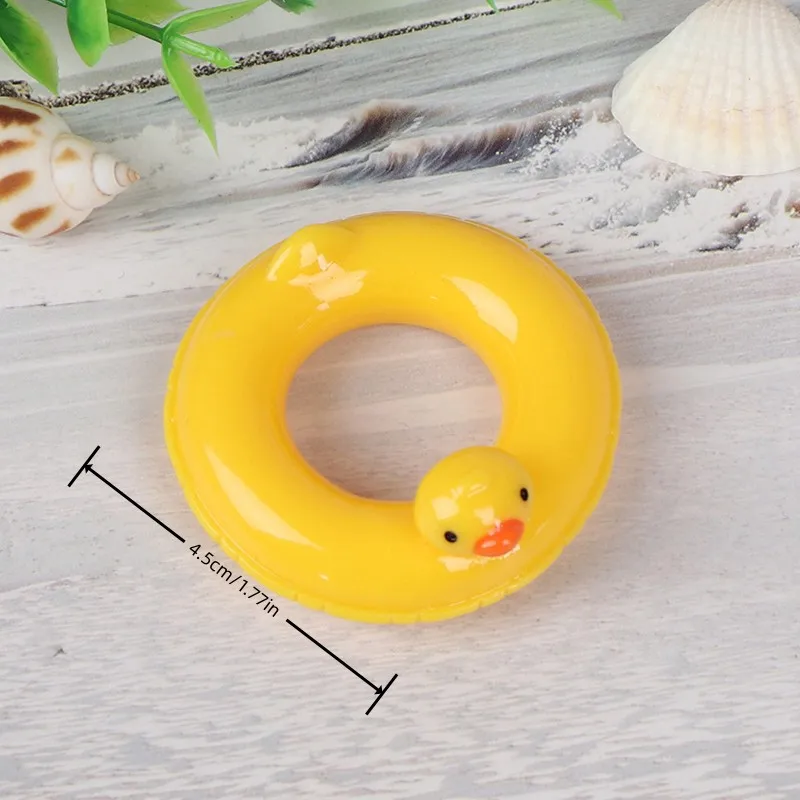 wwwDollhouse مصغرة بطة صفراء الحياة عوامة للسباحة لدمية دمية ديكور الصيف الاطفال التظاهر اللعب اللعب