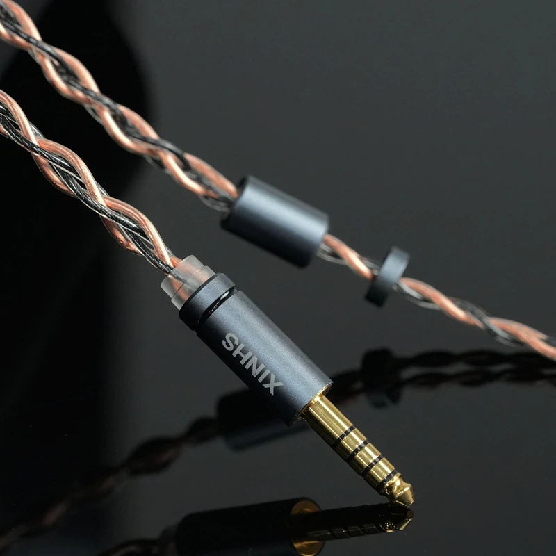 XINHS 4 Core Rose Gold 7N UPOcc Graphene 0.78mm 2Pin HiFi In Ear Headphone Upgrade Cable Suitable For TRI Starsea TANGZU SE535