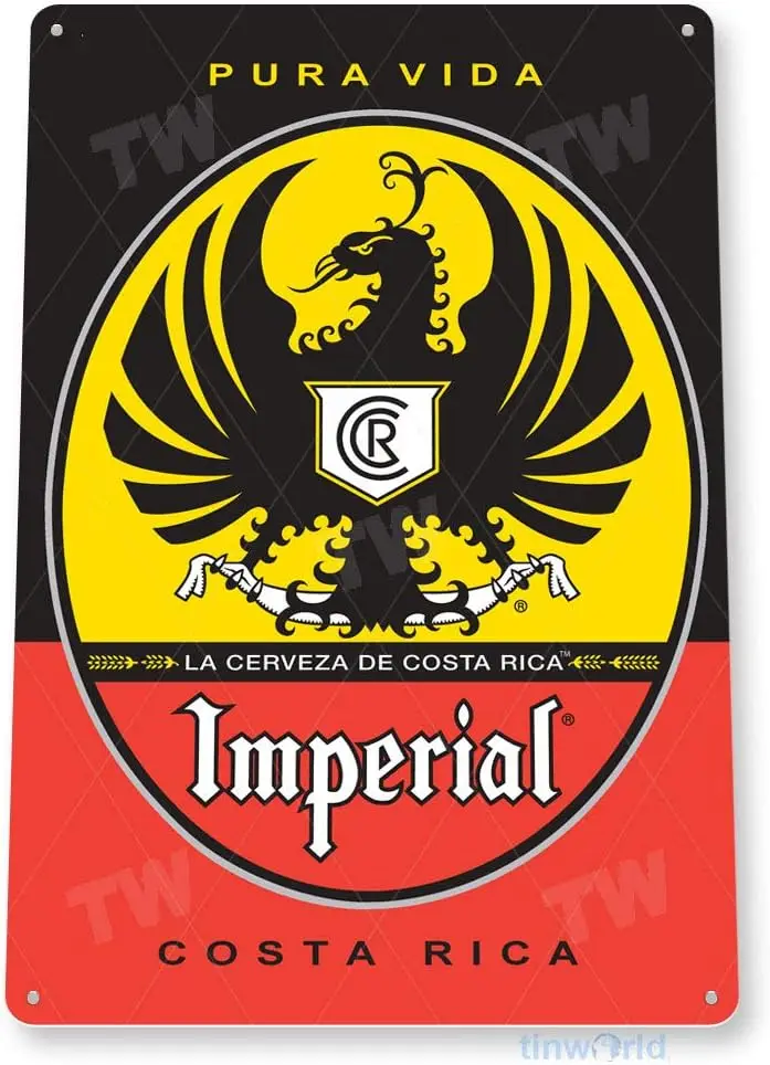 ZINNSCHILD Bier Rustikal Retro Pub Bar Pura Vida Brauerei Cottage Cave Costa Rica C676
