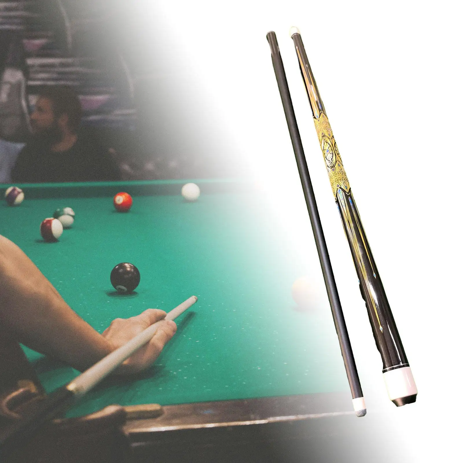 

57 inch Pool Cue Cue for Pool Table Portable with 13mm Tip Lightweight Billiard Bar 1/2 Split Structure for Billiard Player