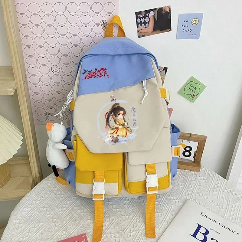 29×44×13cm Black Blue White, Grandmaster of Demonic Cultivation, Mo dao zu shi, Teens School Bags, Anime Backpacks Girls Boys