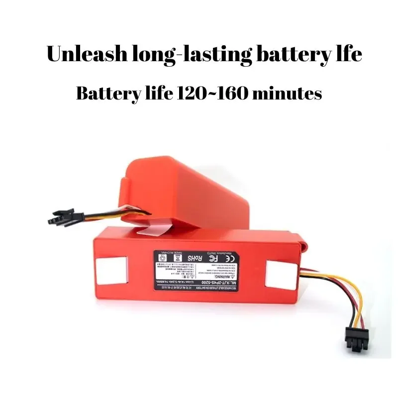 12800mAh Robotic Vacuum Cleaner 14.4v Replacement Battery For Xiaomi Roborock S55 S60 S65 S50 S51 S5 MAX S6 Parts s50 battery