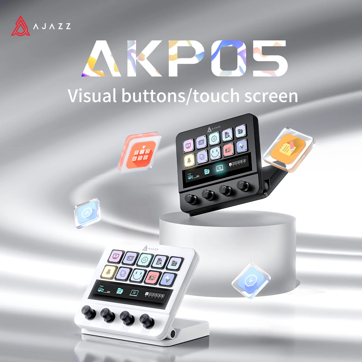 

AJAZZ AKP05E Desktop Auxiliary Control Panel with Adjustable Angle and Programmable Shortcut Keys