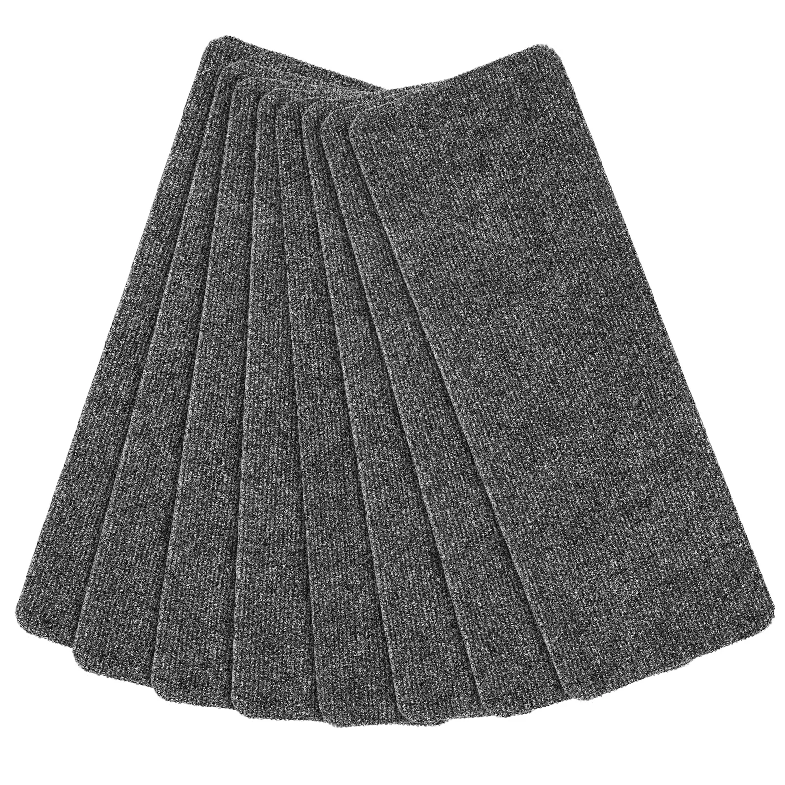 

15 pcs Mats PVC Anti Slip Carpet Treads 76x20CM Gray Polyester Stair Runner Pads Non Slip Stair Treads Wooden Steps Construction