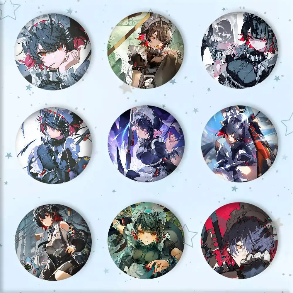 Game Zenless Zone Zero Anime Shark Girl Ellen Joe Badge Tinplate DIY Backpack Clothing Accessories Jewelry Pins