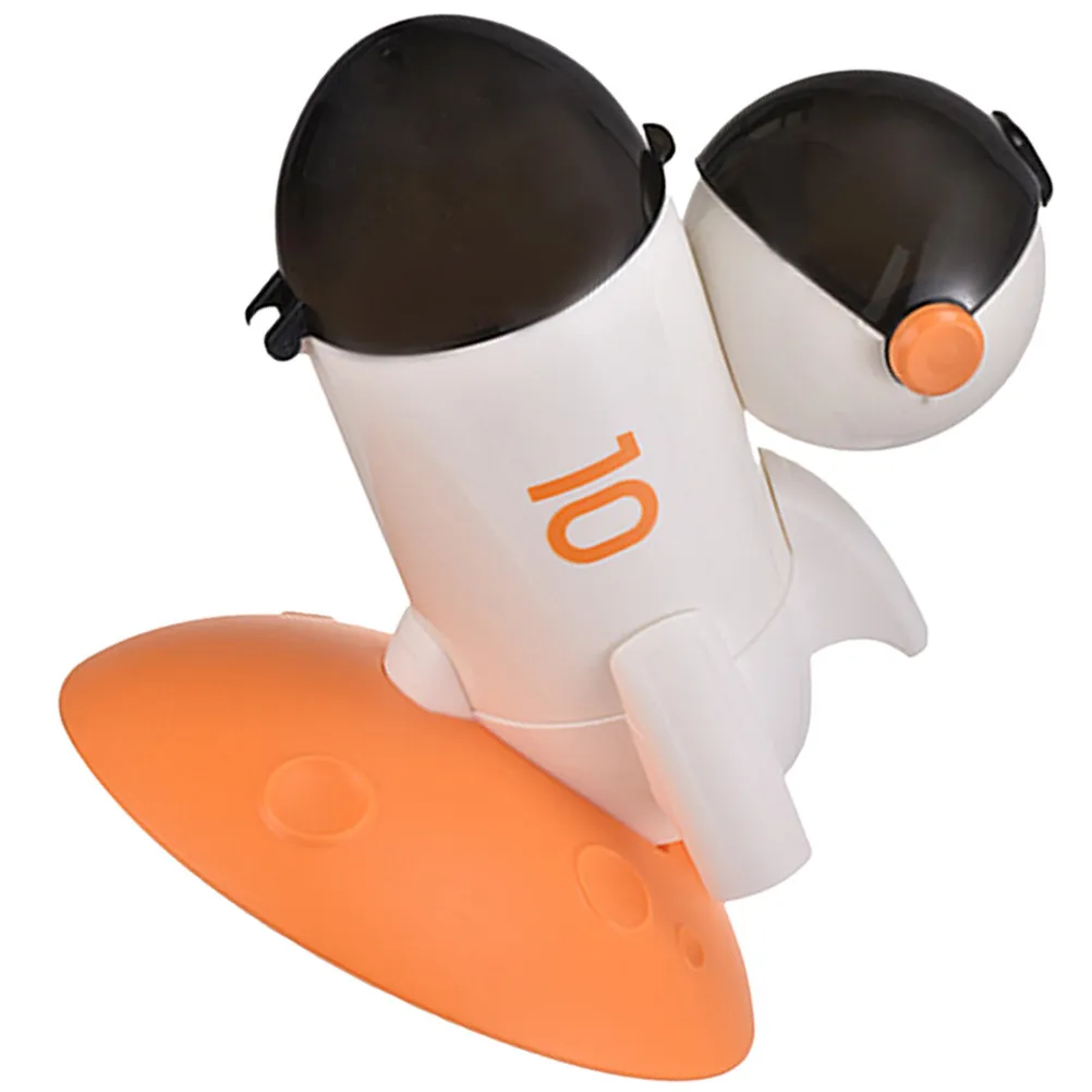 Cute Spaceman Rocket Pen Holder Cartoon Pencil Holder for Desk Space Theme Desktop Organizer Stylish Vibrant Study Office Dorm