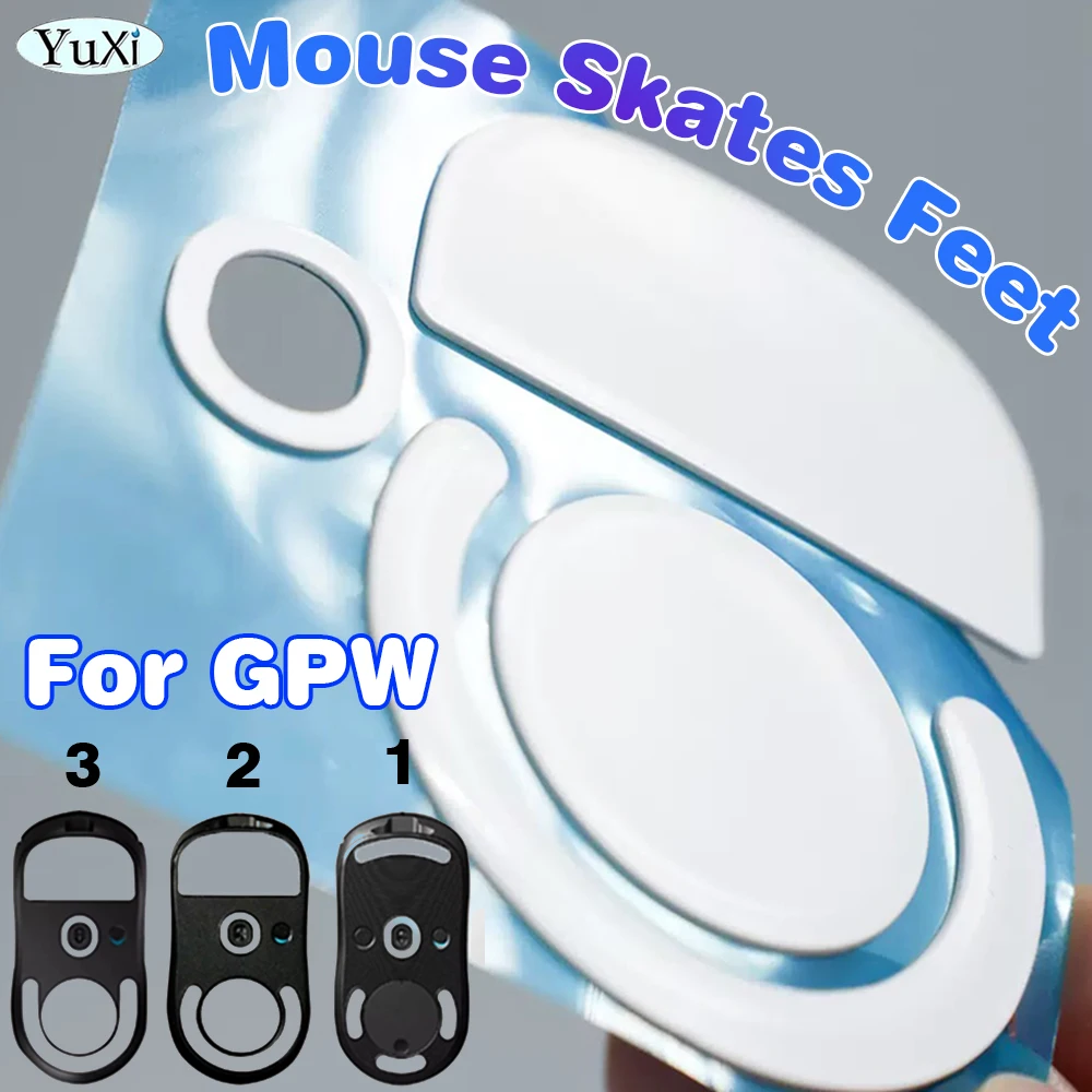 Mouse Skates Feet For G PRO X Superlight GPX G PRO GPW Mouse Grip Tape for Logitech Wireless White Rounded Edges Sticker