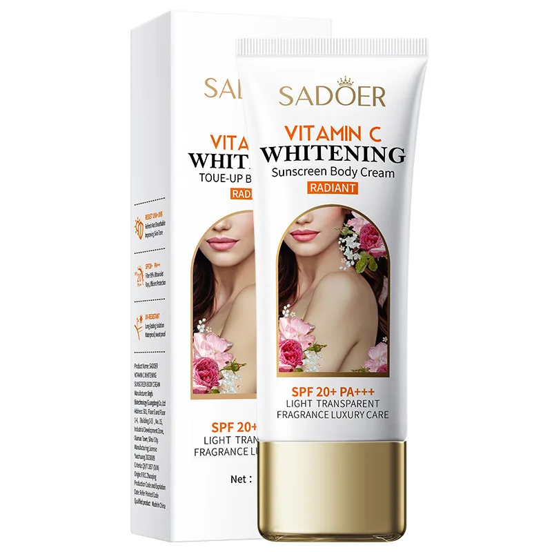 Vitamin C Whitening Sunscreen Body Creams Moisturizing Neck Arm Body Care PA+++ Nourishing Solar Blocker Skin Care