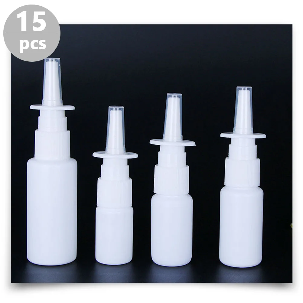 

15 Pcs Direct Spray Bottles Empty Sub Pack Fine Mist Liquid Travel Size Portable Leak Proof Plastic Nasal Sprayers