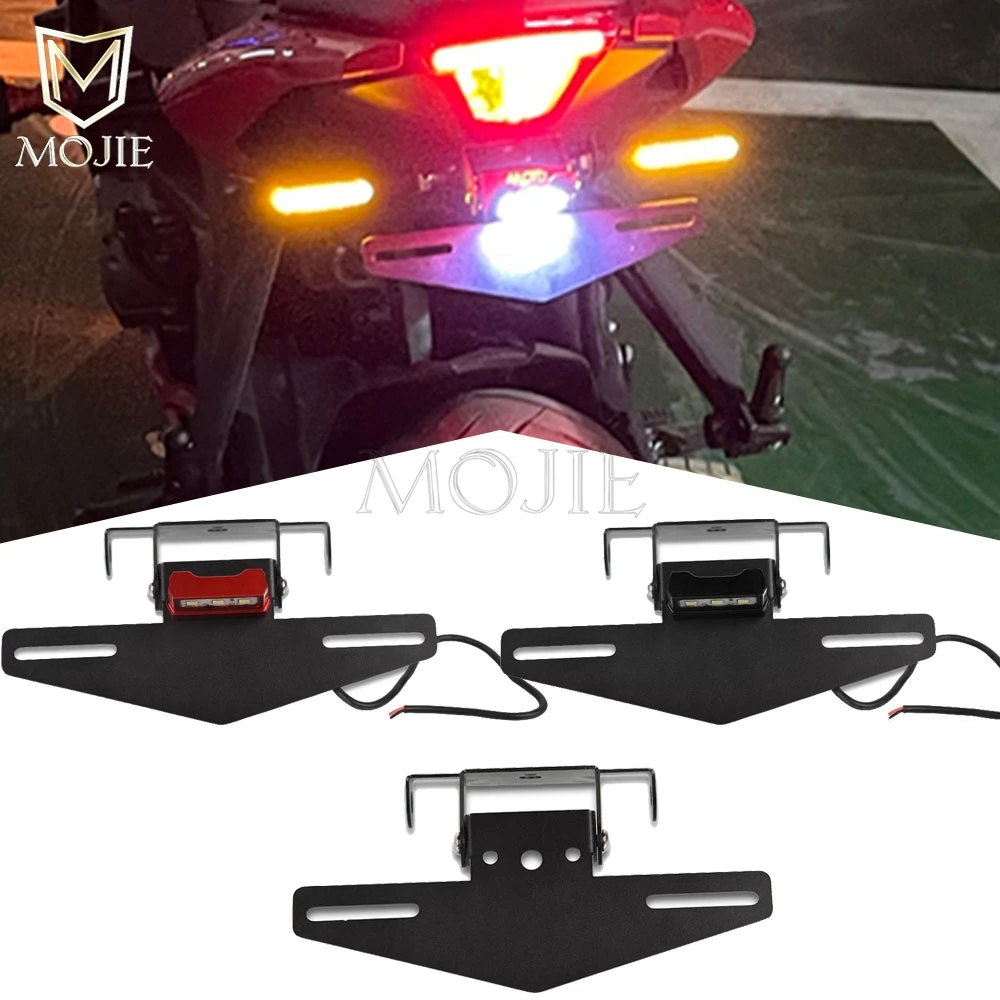 

For QJMOTOR Flash 600 SRV600 SRV 600 ZHUI SAI 2024 2025 Motorcycles Tail Tidy Foldable License Plate Holder Turn Signal Lights