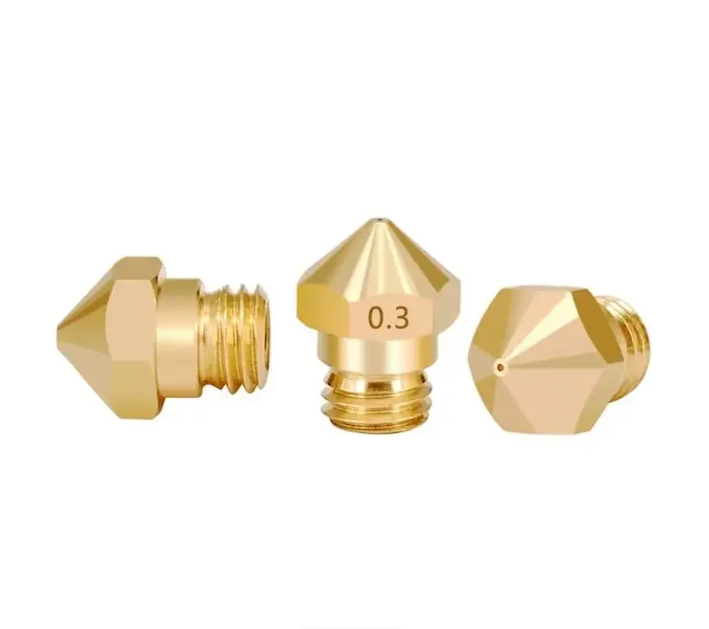 MK10 Brass Nozzle 0.4mm 3D Printer Accessories M7 Threaded Nozzle 1.75mm Consumables