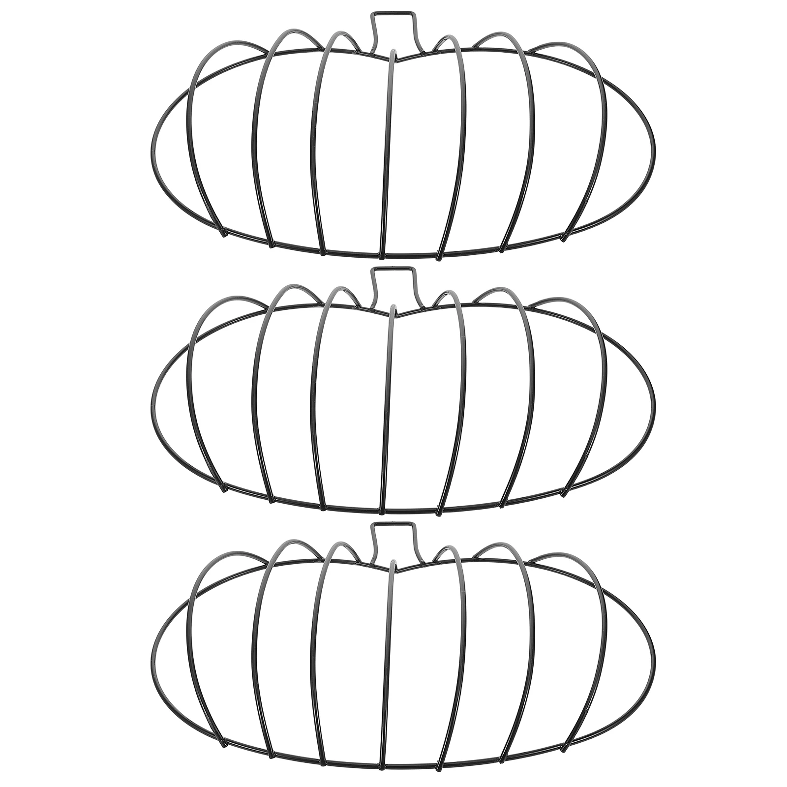 

3pcs Pumpkin Wreath Form Metal Fall Decorations Indoor Outdoor Diy Craft Frame Decorative Hanging Rings Farmhouse Garden