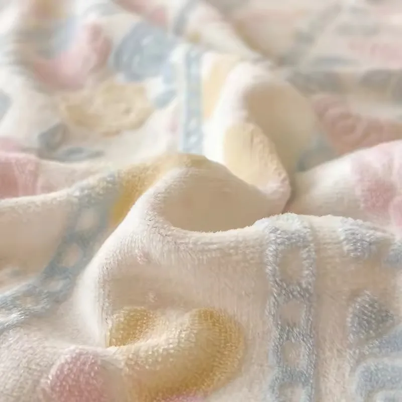 1PC Elastic Milk Fleece Fitted Sheet Thickened Warm Jacquard Embossed Mattress Cover Multi Sizes Machine Washable for Winter