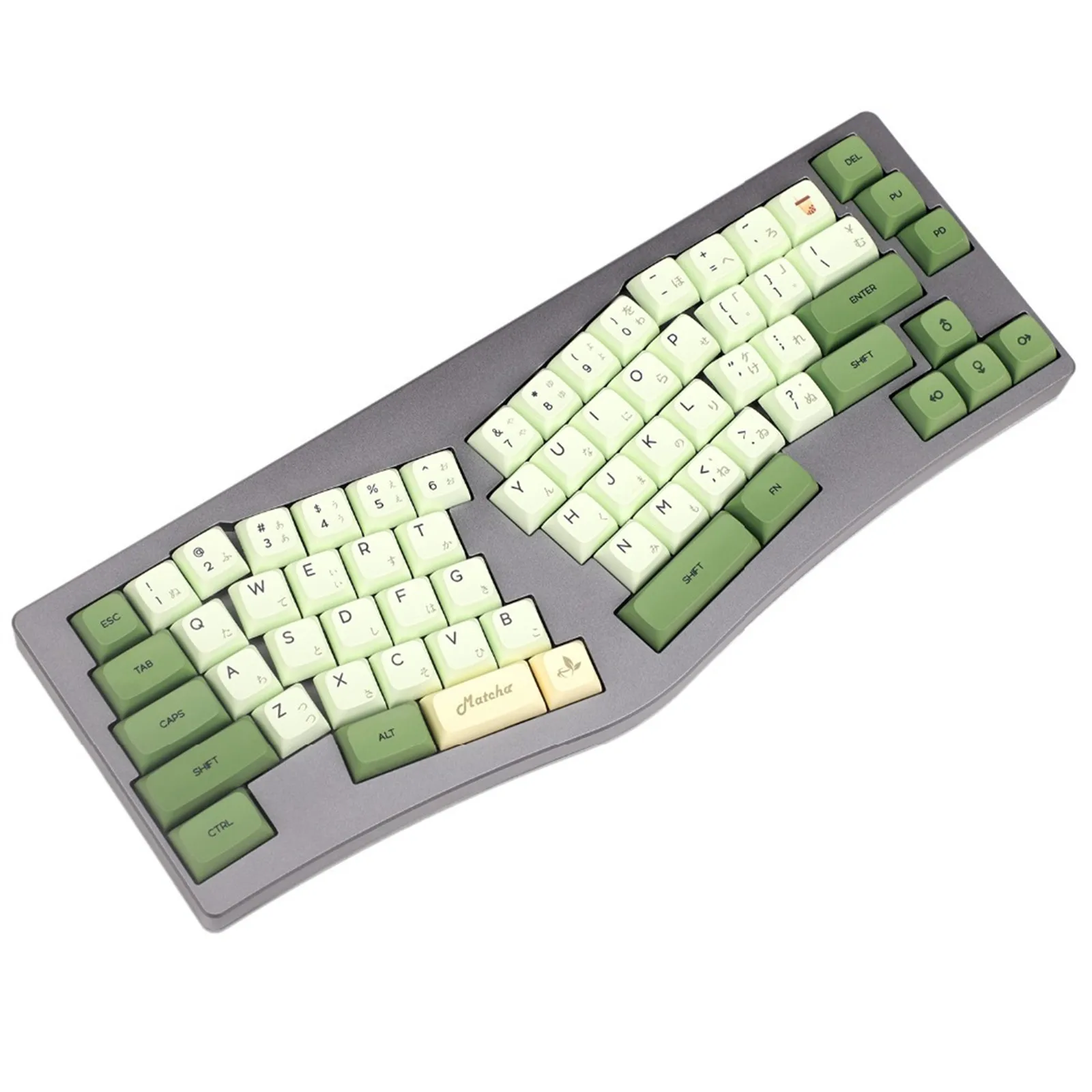 Matcha XDA GKA Height Keycap PBT Green White 124 Keycaps for Cherry MX Keyboard