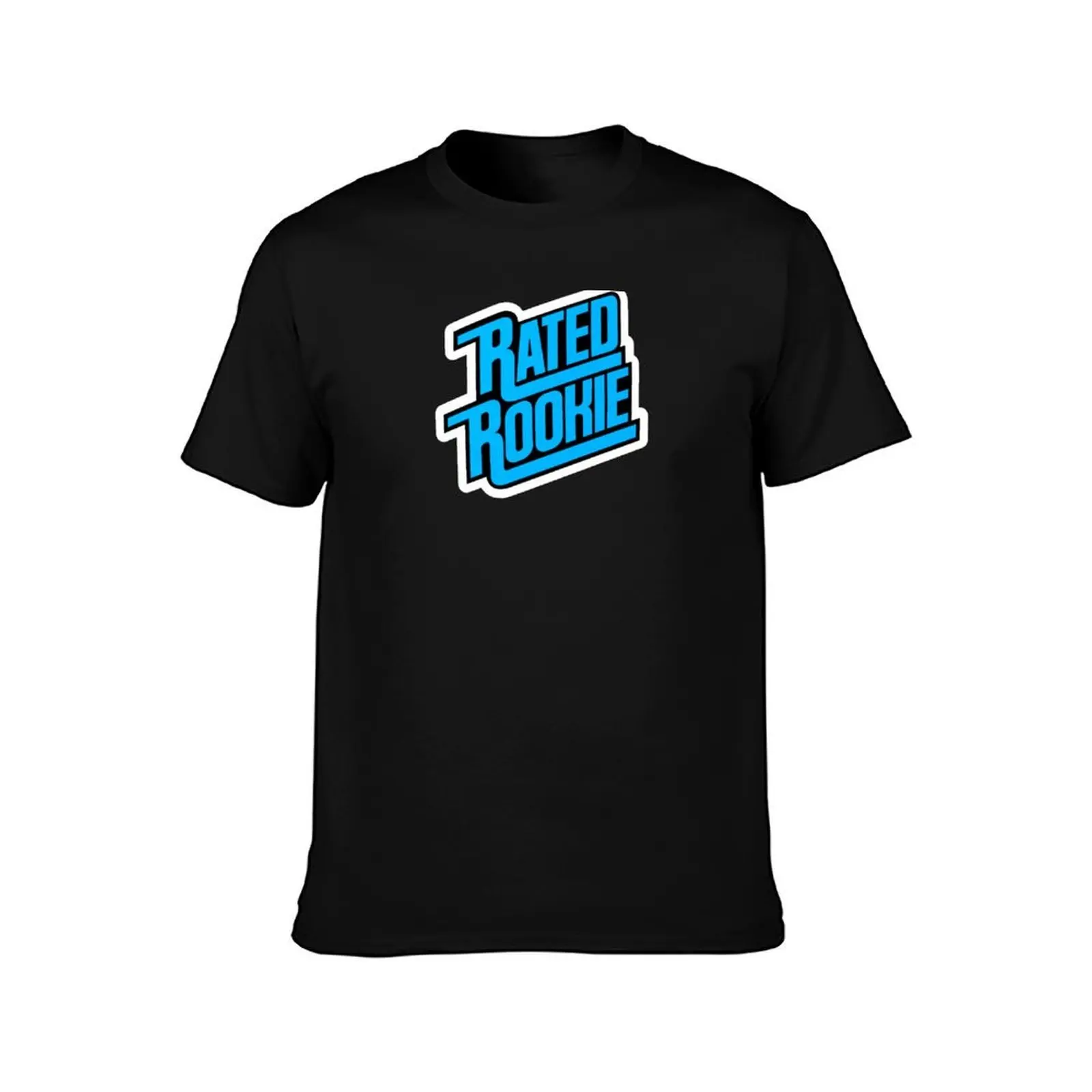 Rated Rookie T-Shirt, Summer Casual Cotton Tee, Oversized Streetwear Tops, Vintage Graphic Print, Loose Fit Short Sleeve