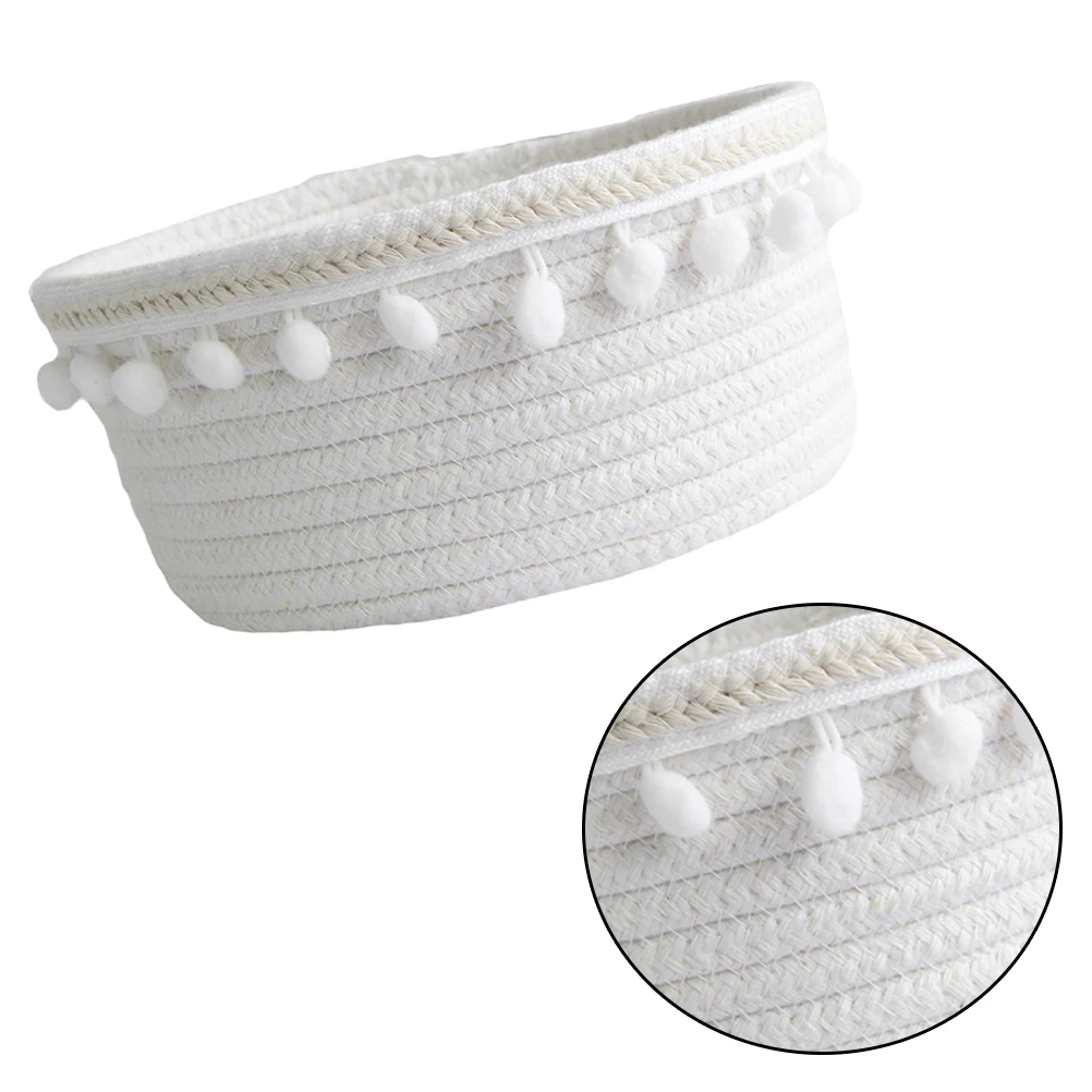 

Cotton Thread Storage Frame Basket for Desktop Household Rope Baskets Small Cute