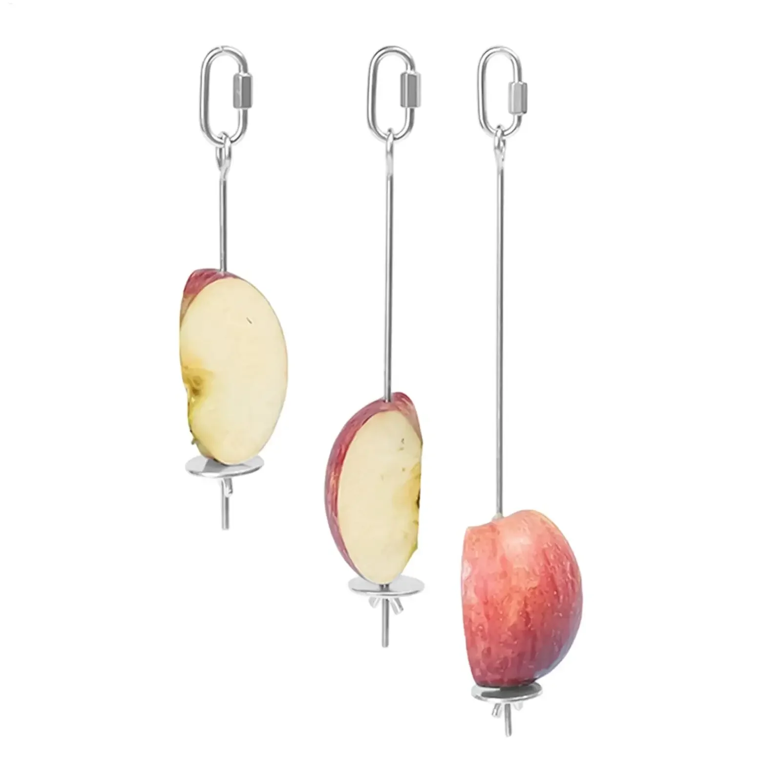 Vogelfutter-Spieß aus Edelstahl, Obst- und Gemüsehalter für Papageien und Wellensittiche, bereichert die Ernährung und fördert natürliches Verhalten – Detail 2