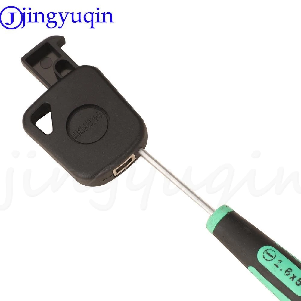 Jingyuqin 10 Uds nuevo Original Universal KEYDIY transpondedor llave de coche Fob Shell # Caja de versión 02 para cabezal de hoja de llave KD VVDI