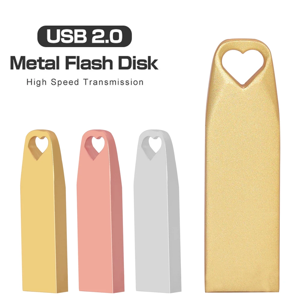 

New 2022 Usb 2.0 Metal Pen Drive 64GB Cle Usb Flash Drives 32GB Pendrive Waterproof Usb 16GB Flash Disk Stick Usb Flash