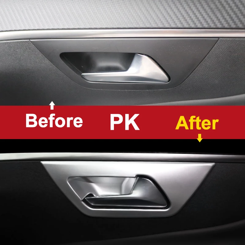 لبيجو 3008 5008 GT الهجين 2016 2017 2018 2019 2020 2021 2022 2023 ABS سيارة الداخلية مقبض الباب إكسسوارات خارجية لأبواب السيارات ملصق الكسوة