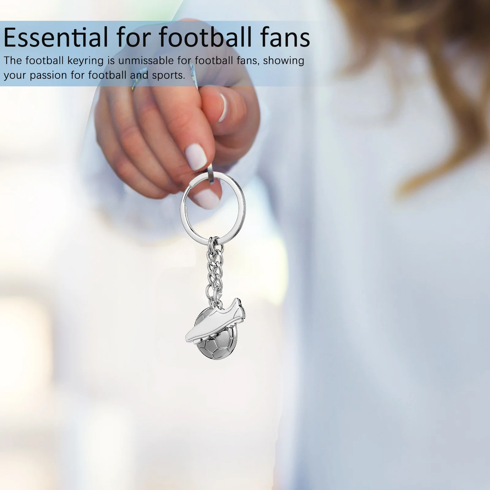 2 قطعة ثلاثية الأبعاد كرة القدم المفاتيح كيرينغ سلاسل المفاتيح Keyrings للرياضيين اكسسوارات محاكاة فريق الملحقات الرياضية