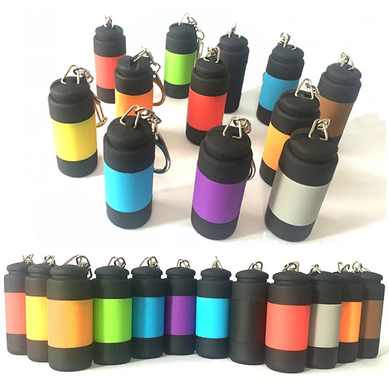 Mini Flashlights Torch Lamp Waterproof Keychain Hiking Rechargeable Pocket Lantern Outdoor Portable Camping Led USB