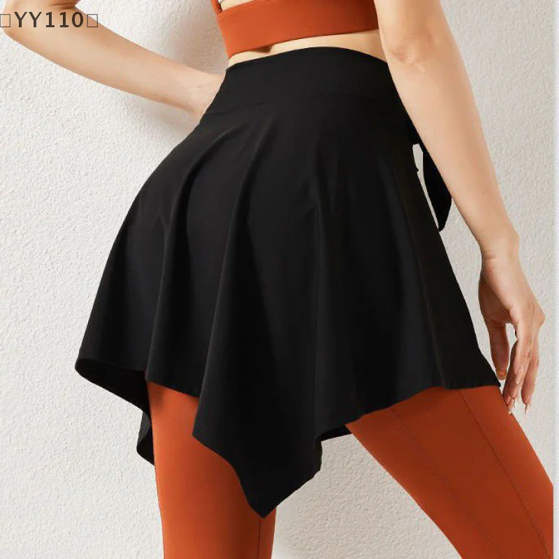 YY110⚡oga Sport cinturino lungo Cover Up Scialle Sciarpa Allenamento Tennis Gonna corta per le donne Danza Gonna avvolgente esterna Prevenire l'esposizione