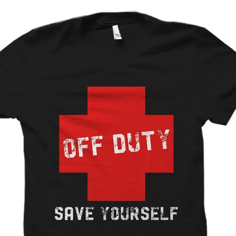 Emergency Responder Lifeguard T Shirt Rescue Team Rescuer Off Duty Save Yourself Os2341