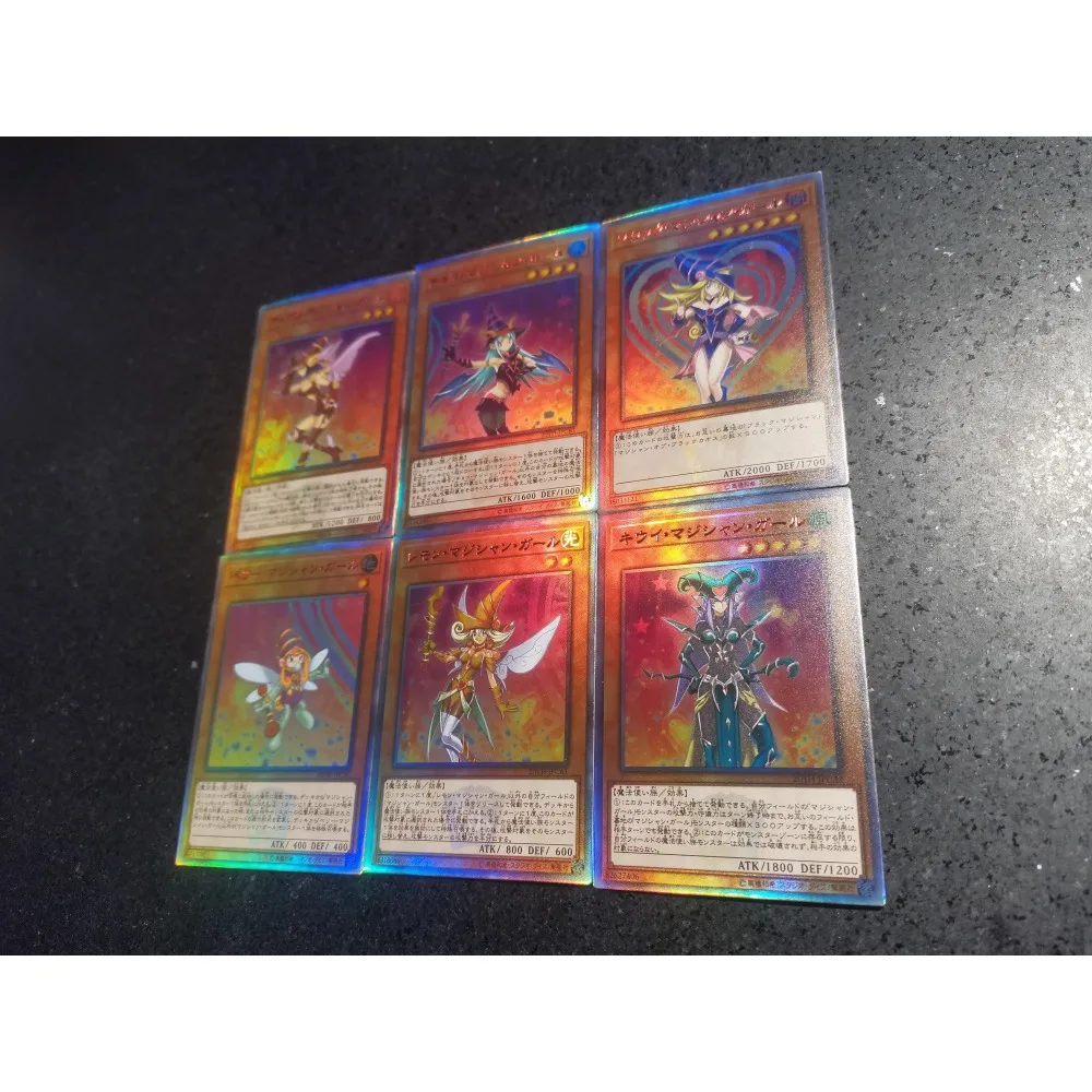 DIY Yu-Gi-Oh! Self Made Flash Card Dark Magician Girl Four Types of Flashes Anime Peripheral Game Collection Card Holiday Gift