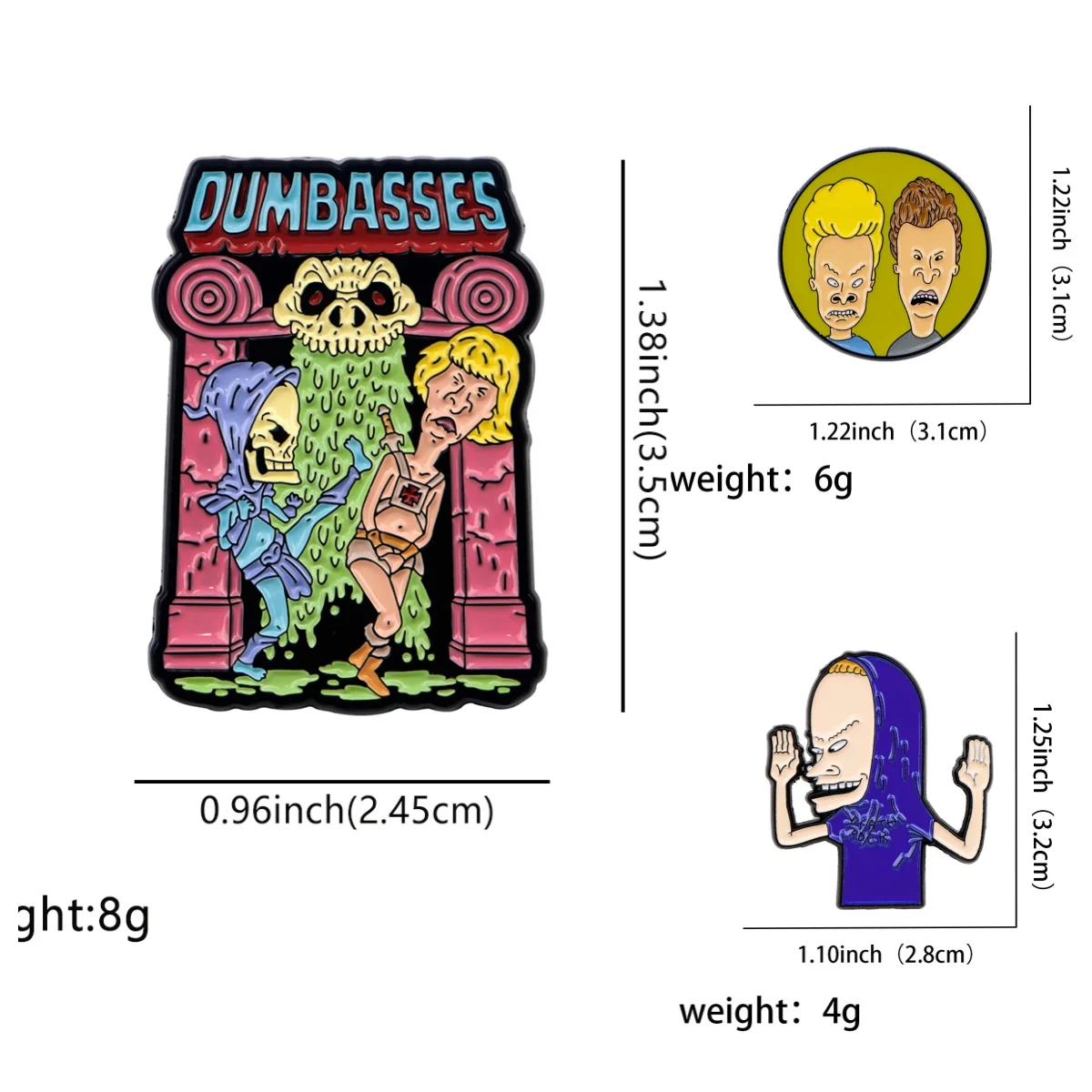 Cartoon-Charakter Emaille-Anstecknadel Lustige Revers-Pins Abzeichen für Rucksäcke für Frauen Metall-Broschen Modeschmuck Accessoires Geschenk – Detail 1