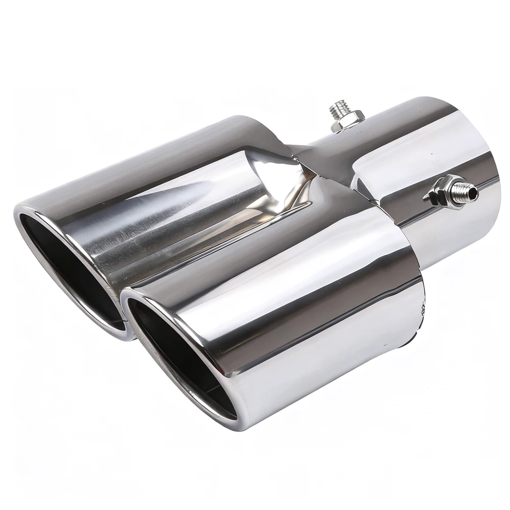Universal Dual Auspuff Spitze Edelstahl Slant Cut Spitze für Auto Auspuffrohr Verlängerung Modifikation Dekoration Schalldämpfer Endrohr