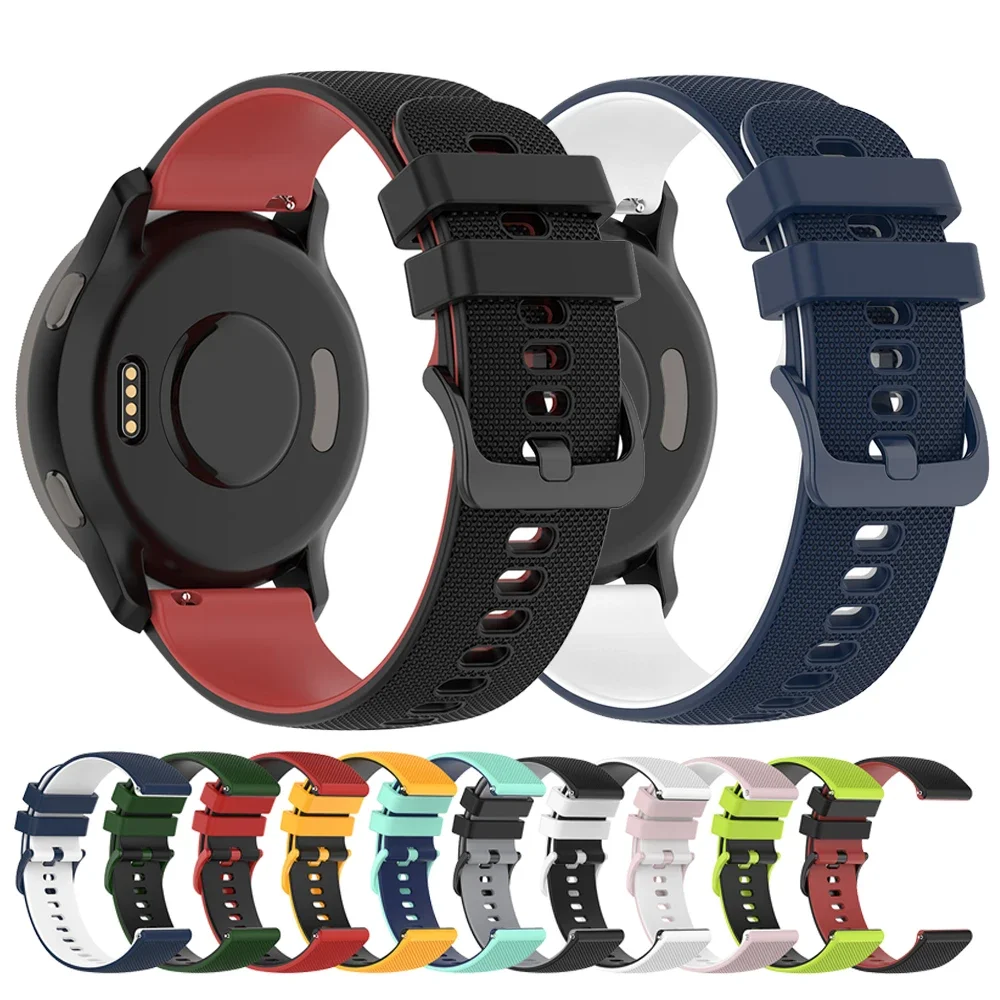 22mm two-tone silicone strap for UMIDIGI Uwatch 2S/3S/Ulun S Smartwatch for Uwatch strap replaceable accessories