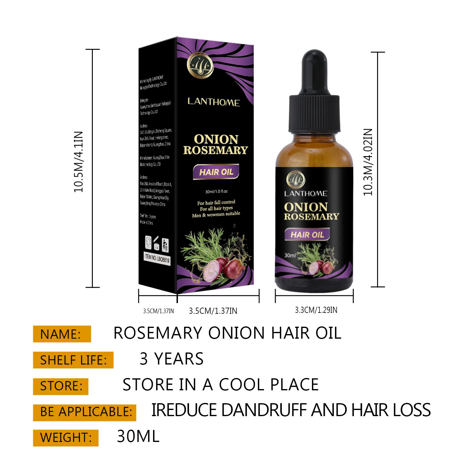 Rosemary Onion Hair Growth Serum Oil for Fast Hair Growth Man Women Anti Hair Loss Fast Regrowth Thicken Oils Scalp Treatment