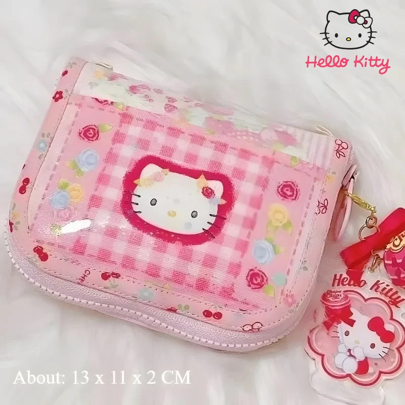 

Sanrio Hello Kitty Pink Wallet Cartoon Pattern Large Capacity Bank Card Bag Cute Portable Coin Purse Girls Gift