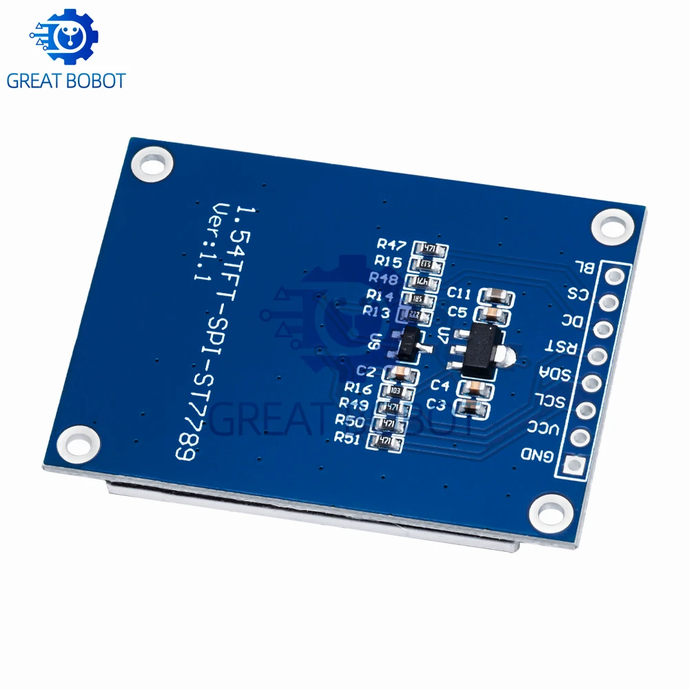 1-2PCS 1.54 Inch (1.54") Full-Color TFT IPS LCD Module: 240x240 HD, ST7789 Driver, SPI Interface – For Arduino
