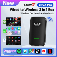 CarlinKit 4.0 PRO Wireless CarPlay Android Adapter 3 in 1 Android 12 Wired to Wireless 2G 16G AI Box for 98% OEM CarPlay Cars