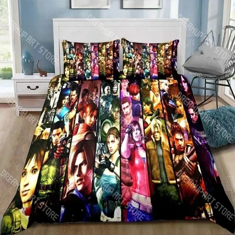 3D Print Resident Evil Game Bedding Set Twin Queen King Full Size Duvet Cover Pillowcase Bed boys girls Adult Home Textiles