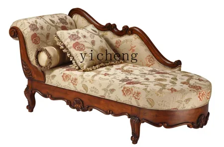 Zf chaise longue bedroom beauty couch living room fabric lazy sofa