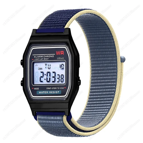 Correa de nailon de 18MM para Casio G-Shock AE-1200WH/1300/1000/A159 A159 A158W A168 / F91w AE1200, accesorio de pulsera para reloj