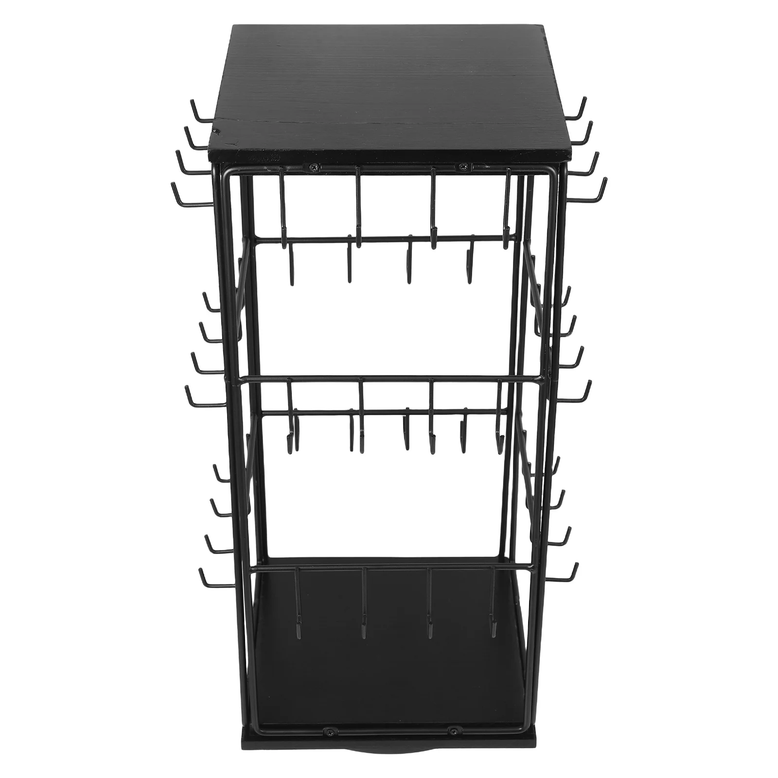 

Jewelry Display Stand Earring Holder Organizer Rotating Rack Wooden Storage Solution for Bracelets Rings Accessories