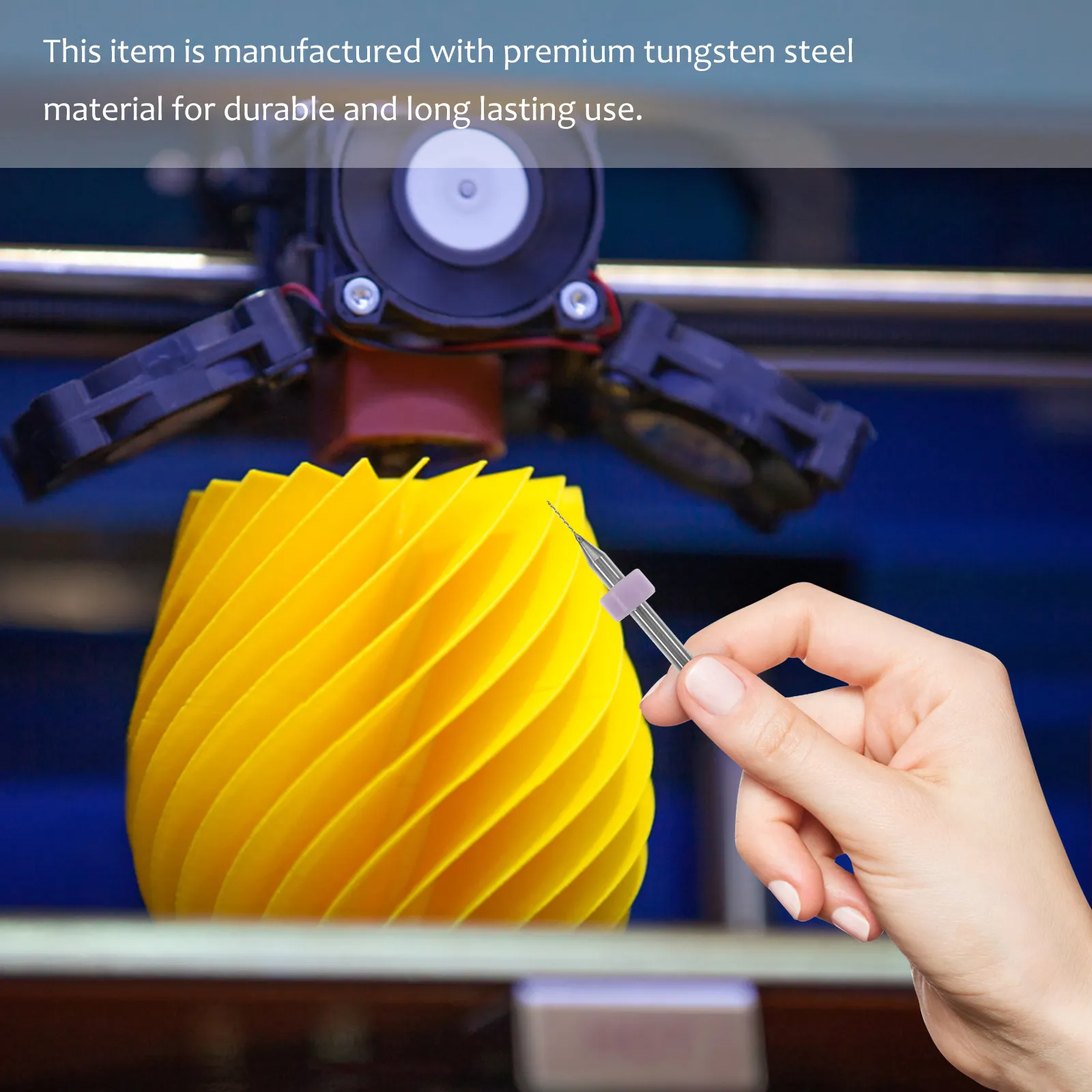 

Набор из 5 сверл из карбида вольфрама 0,4 мм для очистки сопел 3D-принтеров, комплект для чистки экструдера, для более точной печати и работы с металлом
