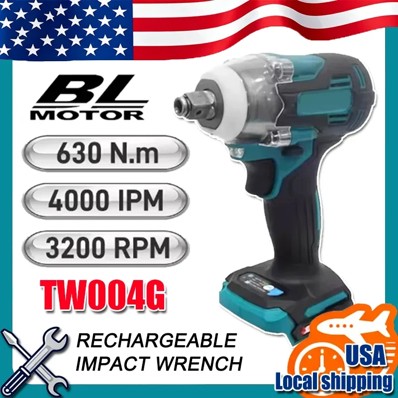 

Подходит для Makita TW004G 630N.m, бесщеточная отвертка, аккумуляторная электрическая отвертка, перезаряжаемая дрель-шуруповерт для батареи 18 В