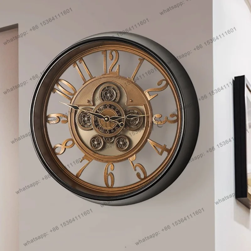 Creative Mechanic Wall Clock Modern Unique European Fashion No Sound Wall Clock Hands Luxury Black Reloj De Pared Home Decor