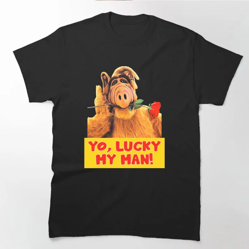 

50801 Alf Men's T Shirts Tv Comedy Gordon Shumway Sitcom Cat Series Alien Hipster Tee Short Sleeve 100% cotton All size tops