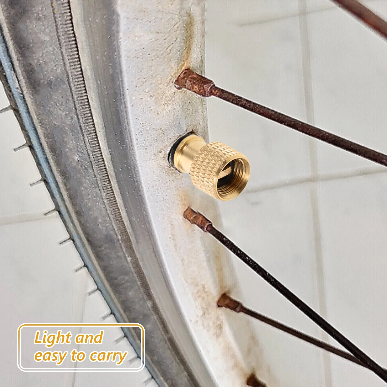 3개입 구리 자전거 밸브 어댑터 프레스타 변환 액세서리 로드 마운틴 하이브리드 자전거용 빠른 공기 주입