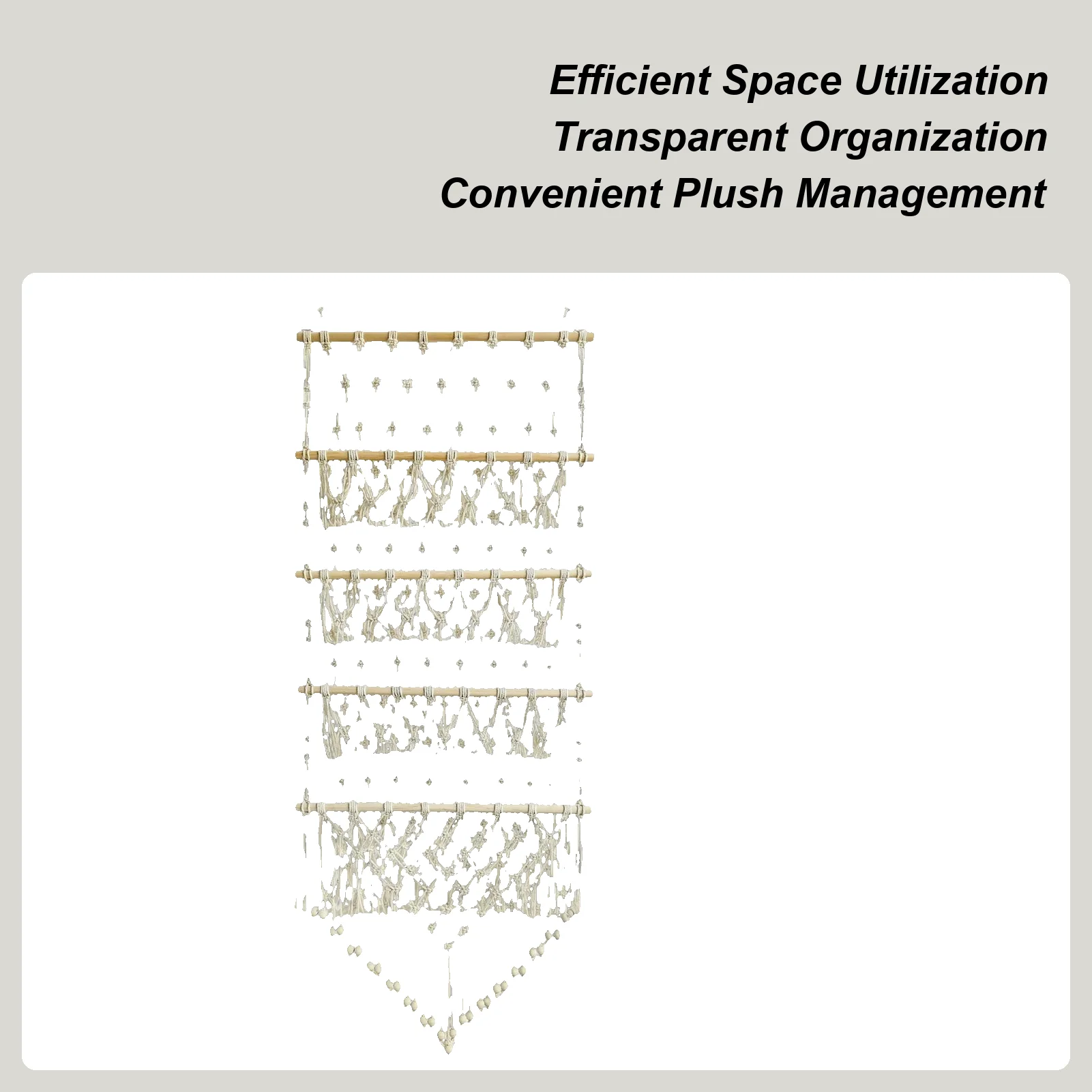 

Сховище над дверью, 4-слойная сетка для хранения чучел игрушек в стиле бохо, подвесная плюшевая сетка для хранения кукол для детской игровой комнаты