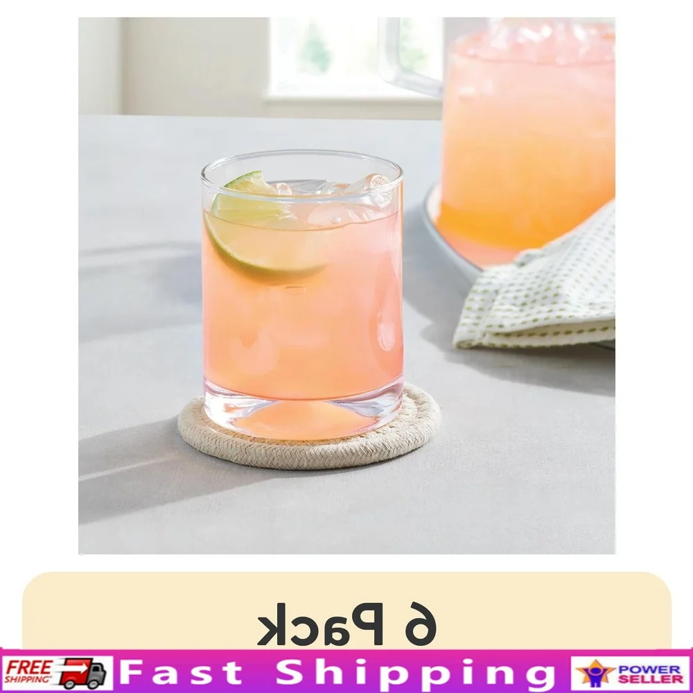 

Set of 4 Lyra Drinking Glasses 12.5 oz Clear Durable Elegant Glassware Perfect Juice Milk Water Mixed Drinks