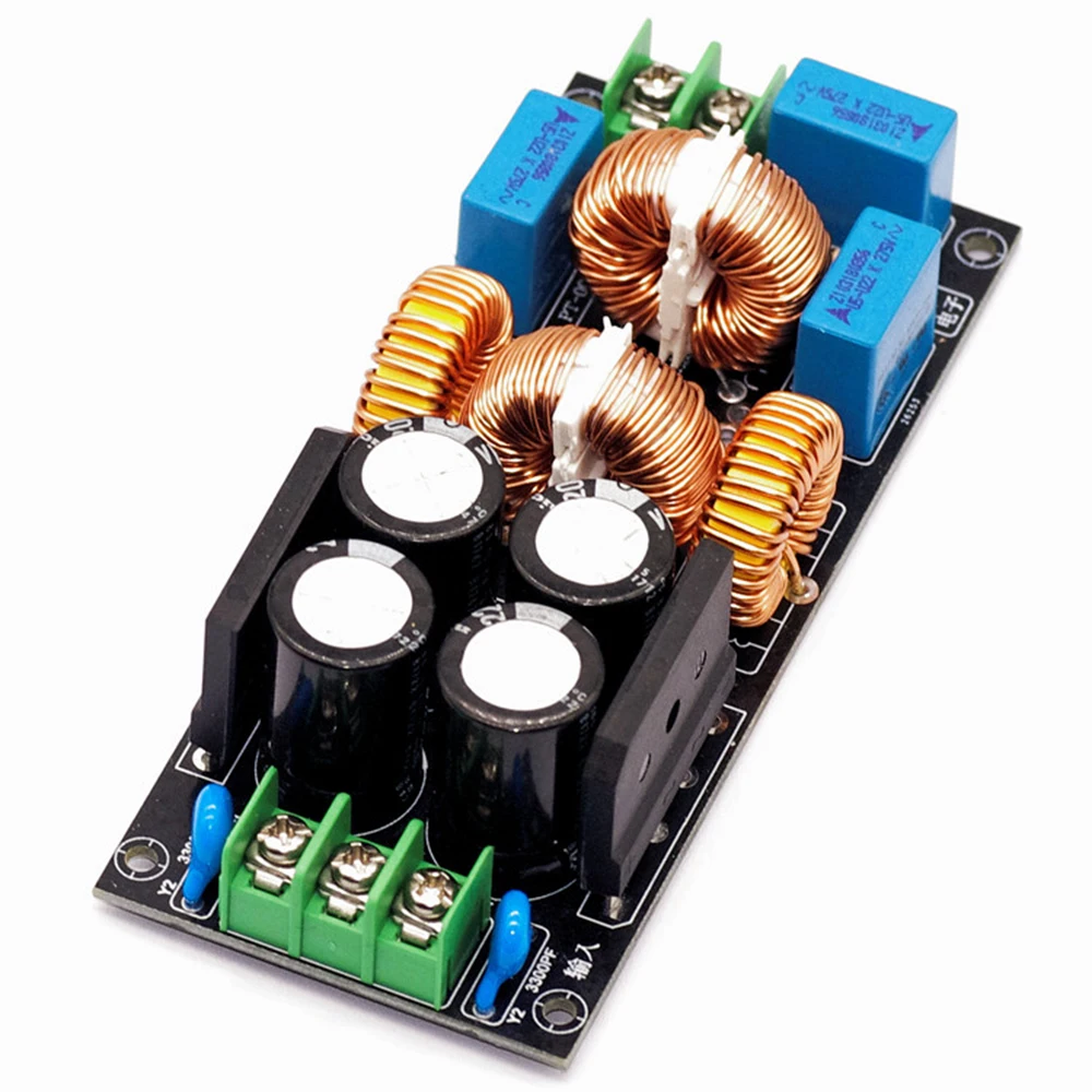 4A 10A 20A AC Power Filter 110-250V EMI Electromagnetic Interference Filter Frequency Power Filtering Board for Audio Amplifier